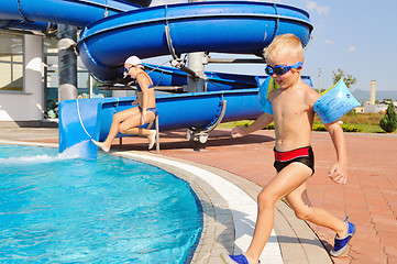 Image showing swimming pool fun