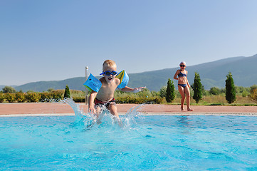 Image showing swimming pool fun