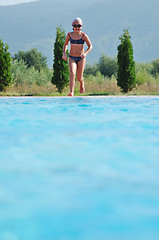 Image showing swimming pool fun