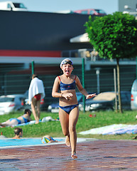 Image showing swimming pool fun