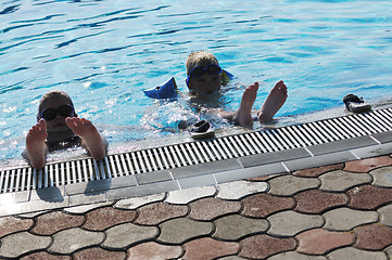 Image showing swimming pool fun