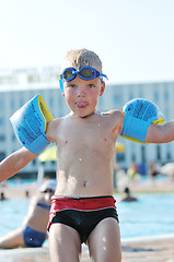 Image showing swimming pool fun