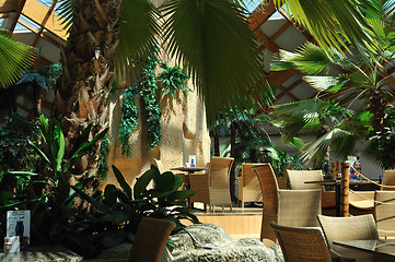 Image showing tropical restaurant indoor