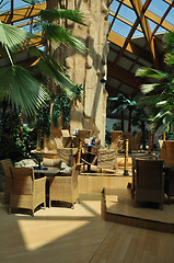 Image showing tropical restaurant indoor