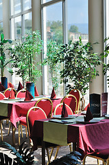 Image showing tropical restaurant indoor