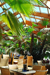 Image showing tropical restaurant indoor