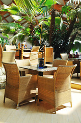 Image showing tropical restaurant indoor