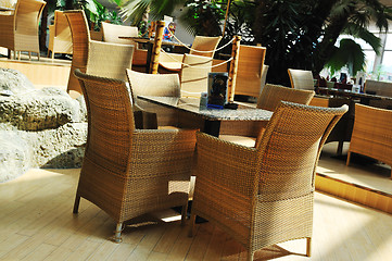 Image showing tropical restaurant indoor