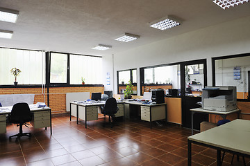 Image showing office with computers indoor