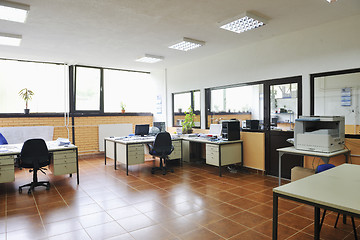 Image showing office with computers indoor