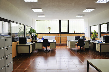 Image showing office with computers indoor