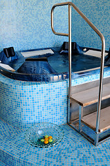 Image showing Indoor  hot tub in  spa