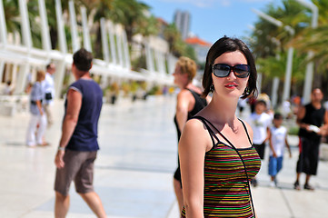 Image showing Young pretty woman  on holiday