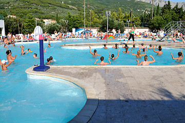 Image showing People having fun in pool