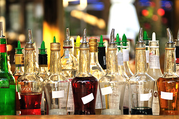 Image showing Many bottles of alcohol