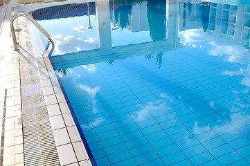Image showing Outdoor pool in nice hotel