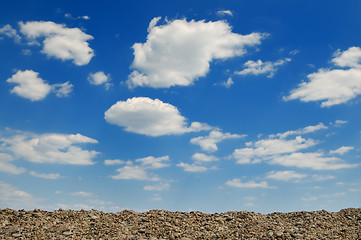 Image showing cloudy blue  sky