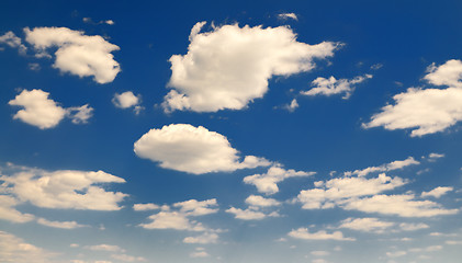 Image showing cloudy blue  sky