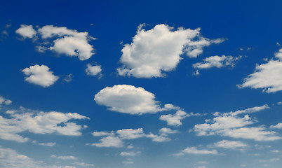 Image showing cloudy blue sky