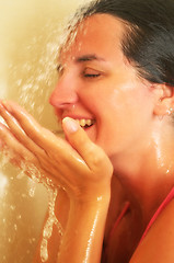 Image showing woman shower