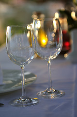 Image showing glasses restaurant outdoor 