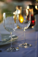 Image showing glasses restaurant outdoor 