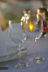 Image showing glasses restaurant outdoor 