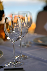 Image showing glasses restaurant outdoor 