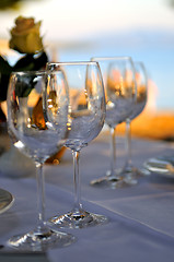 Image showing glasses restaurant outdoor 