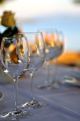 Image showing glasses restaurant outdoor 