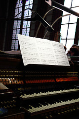 Image showing old organ music background