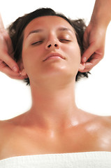 Image showing beautiful woman have massage at spa and wellness center