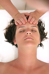 Image showing beautiful woman have massage at spa and wellness center