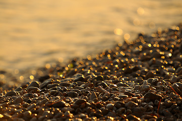 Image showing beach sunset 
