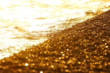 Image showing beach sunset 