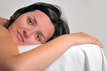 Image showing back massage at the spa and wellness center