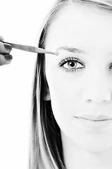 Image showing eye brow beauty treatment