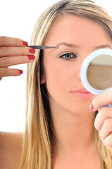 Image showing eye brow beauty treatment