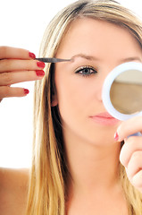 Image showing eye brow beauty treatment