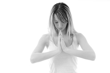 Image showing woman yoga