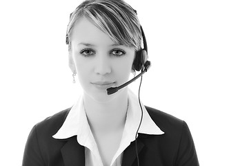 Image showing business woman with headset