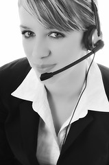 Image showing woman with headset