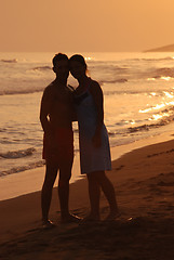 Image showing romantic couple on beach