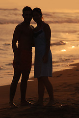 Image showing romantic couple on beach