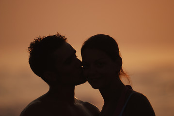 Image showing romantic couple on beach