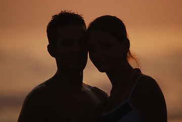 Image showing romantic couple on beach