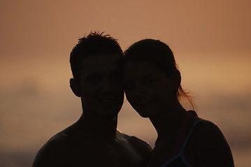 Image showing romantic couple on beach