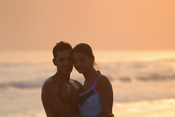 Image showing romantic couple on beach