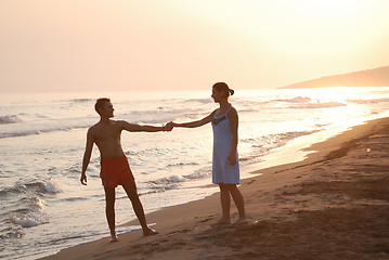 Image showing romantic couple on beach