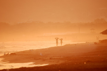 Image showing romantic couple on beach